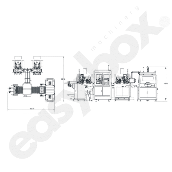 BTM-ZX400-B Bi-Channel Intelligent Fully Automatic Rigid Box Making Machine - Görsel 2